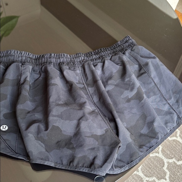 Lululemon Gray Camo Athletic Shorts - Picture 2 of 2